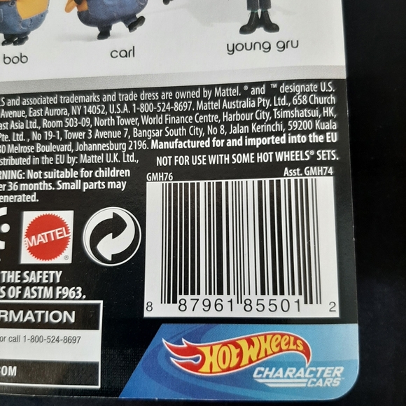 Minions Rise of Gru Hot Wheels 2020 Character Cars Diecast Collection Carl - Picture 8 of 9